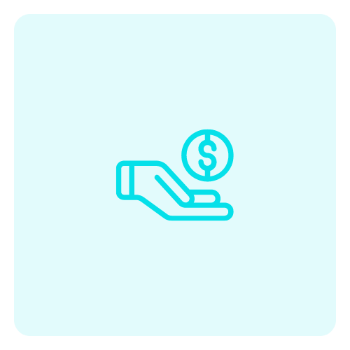 hand and dollar sign icon