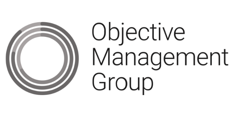 Objective Management Group black and white logo