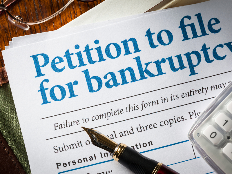 A petition to file for business bankruptcy