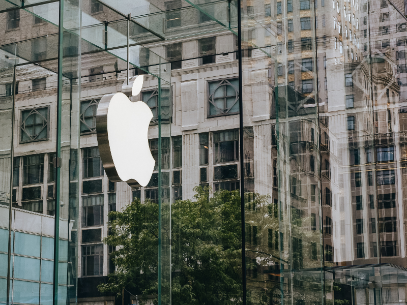 Glass building of Apple Inc.