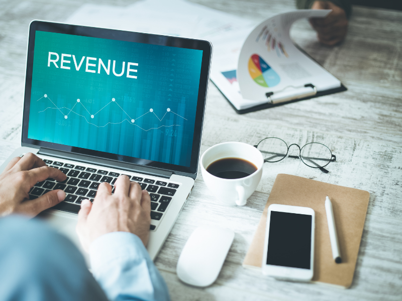 Illustration of revenue recognition concept.