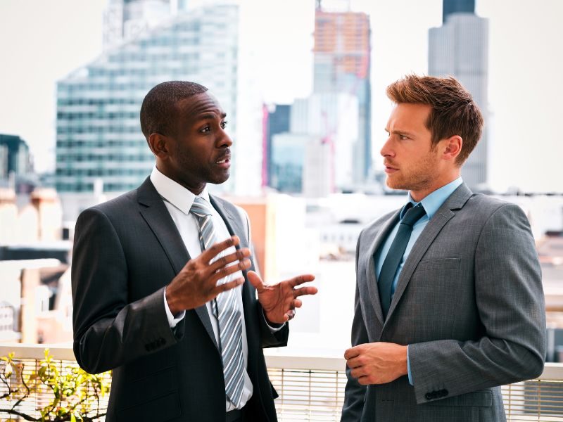 Accounting leaders engaged in discussion