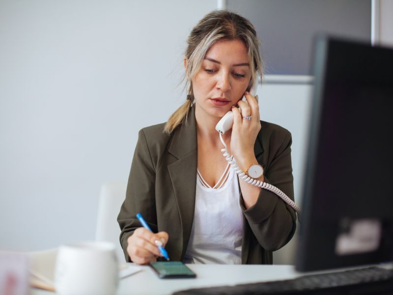 Team calling customer for feedback