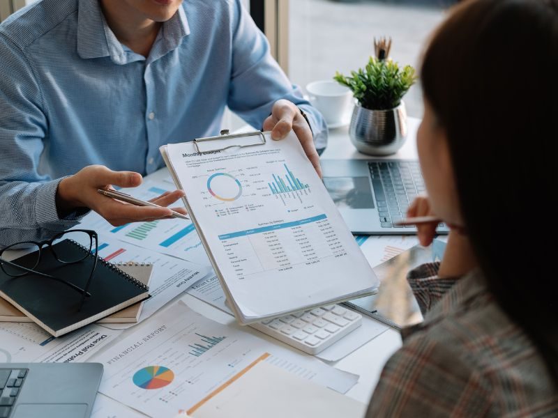 Team working on developing product market fit metrics dashboard